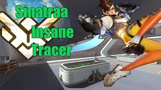 Tracer Gameplay  Sinatraa Insane Tracer  Pro Overwatch Season 15 [upl. by Annayoj]