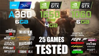 ARC A380 6GB vs GTX 1650S 4GB vs GTX 1060 6GB  i513600K  1080p  25 Games Tested [upl. by Rozanna]