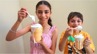 Los secretos del delicioso helado de Heidi y Zidane  Los niños juegan vendiendo helado [upl. by Duggan]