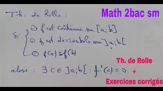 theoreme de Rollemath 2bac sm [upl. by Carole]