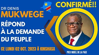 ACTU EXPLIQUÉE2809 MUKWEGE  DATE DU DÉPÔT DE SA CANDIDATURE CONNUE KATUMBI MANQUE DE CERTIFICAT [upl. by Zapot]