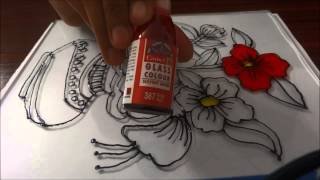 Glass Painting  Step by Step Demonstration [upl. by Annig]