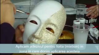 Masti venetiene  Venetian masks  Tutorial  cu foita de aur [upl. by Gregson]