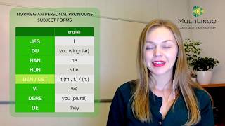 Norwegian for beginners Personal Pronouns basic form in Bokmål [upl. by Kate472]