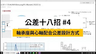 公差十八招 4 軸承座與心軸的配合公差設計方法 [upl. by Ahsinrat]