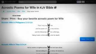 Acrostic poems about Wife [upl. by Ruhtracm]