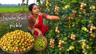 Jujube fruits Sweet amp Sour Jujube Pickle Recipe Made Them in Traditional Way Bengali Village Flavor [upl. by Lidaa]