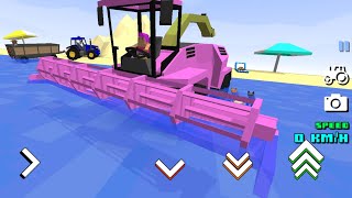 Corn At The Beach  Blocky Farming amp Racing Simulator  Blocky World  Game Play Android And IOS [upl. by Cirre]