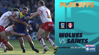 Highlights  Warrington Wolves v St Helens  2024 Betfred Super League Eliminator 2 [upl. by Koslo647]