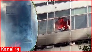 9 people lost their lives in a strong fire at the Platan Research Institute in Moscow [upl. by Anoiuq36]