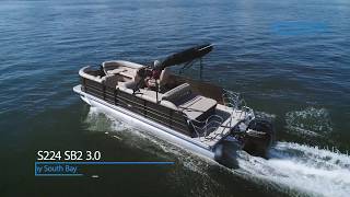 Pontoon amp Deck Boat Tested South Bay S224 SB2 30 [upl. by Annawal88]