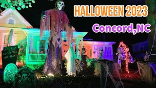 Outrageous Halloween Yard Decorations in Concord North Carolina [upl. by Isborne716]