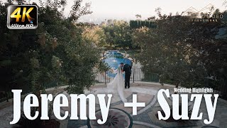 Jeremy  Suzys Wedding 4K UHD Highlights at Beverly Hills Mansion [upl. by Esmerelda]