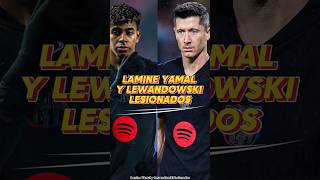 Lamine Yamal y Lewandowski lesionados lamineyamal lewandowski lesion fcbarcelona [upl. by Arodnap]