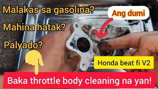 quotHONDA BEAT FI V1V2quot THROTTLE BODY CLEANING TAGALOG TUTORIAL 2022 [upl. by Anair]