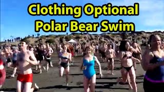 Clothing Optional Polar Bear Swim  Ocean Beach San Francisco [upl. by Anattar277]