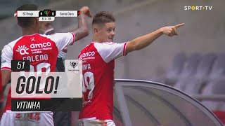 Goal  Golo Vitinha SC Braga 40 Santa Clara Taça da Portugal 2122 [upl. by Edee]