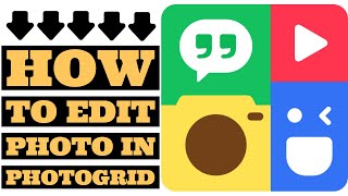 How to Edit Photo in PhotoGrid [upl. by Rydder]