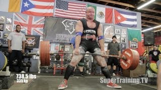 Mark Bell 529 Raw Bench and 739 Equipped Deadlift  2013 CA State Meet  RetroPL [upl. by Ynnaej]