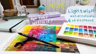 Lightwish artist watercolour 24 set  cotton sketchbook review [upl. by Eelac]