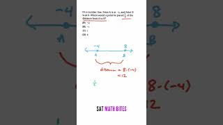 Solving a Distance Problem on a Number Line  SAT Math Practice sat math satexam satmath [upl. by Yddub]