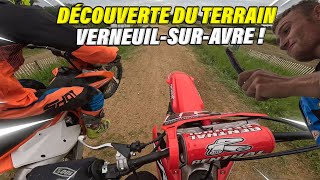 VLOG 6 DÉCOUVERTE DU TERRAIN DE VERNEUILSURAVRE  250 CRF [upl. by Enihpad]