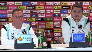 ÖFB Pressekonferenz mit Teamchef Ralf Rangnick amp Marcel Sabitzer vor dem Testspiel gegen die Schweiz [upl. by Alroi]