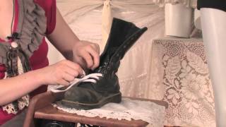 How to Straight Lace Dr Martens Boots  Fashion Below the Knees [upl. by Wildee]