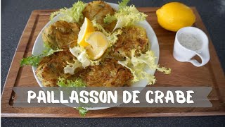 PAILLASSON DE CRABE  CORIANDRE ET PIMENT DESPELETTE  TUTO CUISINE PAILLASON DE POMME DE TERRE [upl. by Kerri]