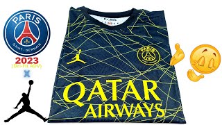 PSG football shirt 4th kit 2223 Player Version Unbowing amp Review  ASMR [upl. by Erdman129]