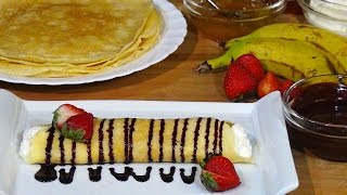 Receta Crepes dulces  Recetas de cocina paso a paso tutorial Loli Domínguez [upl. by Yl]