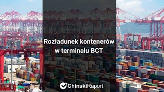 Rozładunek kontenerów w termianalu BCT Terminal kontenerowy rozładunek statku [upl. by Eerrehs]