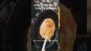 Sprout Chilla recipe  Moongdaal Channa Sprout Chilla  Healthy Protien fiber breakfast recipe food [upl. by Yehs]