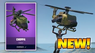 NEW CHOPPA GLIDER GAMEPLAY IN FORTNITE BATTLE ROYALE [upl. by Anale]