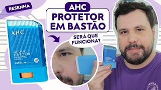 PROTETOR SOLAR EM BASTÃO AHC Natural Perfection Double Shield Sun Stick Resenha Protetor do BTS [upl. by Ahker]