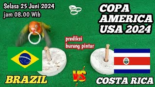 Brazil vs Costa rica  Copa America USA 2024  Prediksi burung pintar [upl. by Nerhtak]