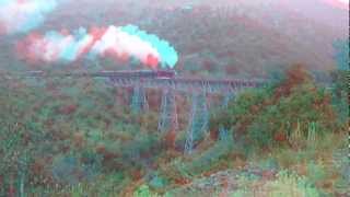 3D Video anaglyph  Mit Dampfg durch die Türkei  Steam train in Turky [upl. by Sliwa546]