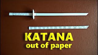 How to make a Samurai Sword Katana out of paper [upl. by Airednaxela701]