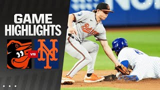 Orioles vs Mets Game Highlights 81924  MLB Highlights [upl. by Arand810]