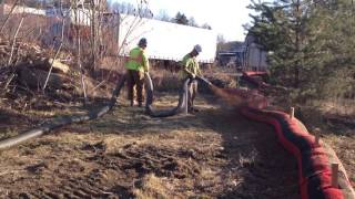 Compost Filter Sock Installation Filtrexx Siltsoxx in Pennsylvania [upl. by Meedan]