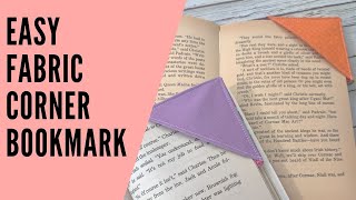 Easy Corner Bookmark from Fabric Free Pattern [upl. by Aleakcim]