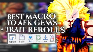 HOW TO AFK FARM GEMS  TRAIT REROLLS IN ANIME REBORN TINY TASK [upl. by Eidua]