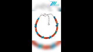 GN2024093004 Natural Red Scallop High Quality Natural Sleeping Beauty Turquoise Unisex Gift [upl. by Atidnan974]