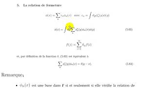 Mécanique Quantique 16 La relation de fermeture بالدارجة [upl. by Airetak]