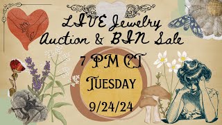 LIVE Jewelry Auction amp BIN Sale 7 PM CT Tues 92424 [upl. by Thordia]