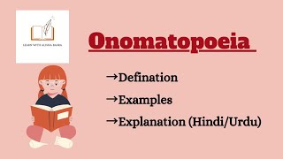 What is Onomatopoeia Explain in HindiUrdu [upl. by Anahsirk]