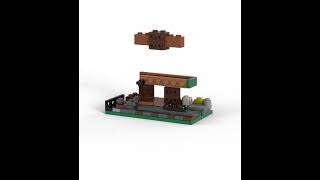 LEGO® Old Train Engine Shed MOC lego moc afol [upl. by Aicissej]