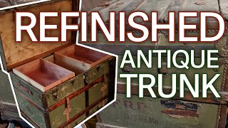 DIY Refinishing An Antique Trunk [upl. by Cox490]