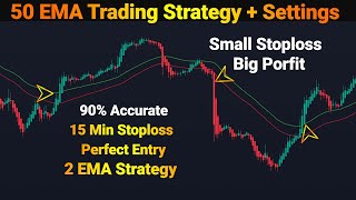 50 Ema Trading Strategy  Ema Tradingview Settings  2 Ema Strategy [upl. by Oratnek]