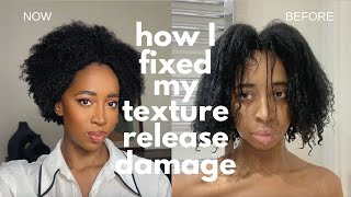 how I fixed my texture release damage… quickly  HAIR UPDATE [upl. by Eitak]